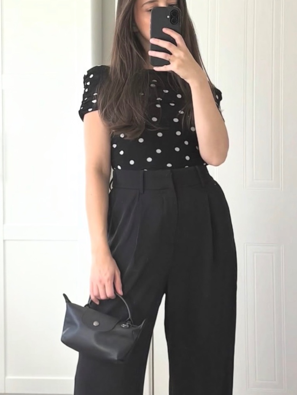 Longchamp black mini Le Pliage